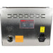 VacMaster VP95 chamber vacuum packaging machine, rear view of the stainless steel back panel with power inlet and labels