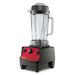 Vitamix 062826 Vita-Prep 3 HP blender with 64 oz 2L clear container on red and black base, angled side view