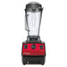Vitamix 062826 Vita-Prep 3 HP variable speed blender, 64 oz clear container on red and black base, front view