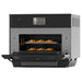 Vulcan IBEX IBEX1AV1PBB speed oven with the door open, showing baked goods on the rack inside the cavity