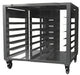 Vulcan IBEXAPSKIT1 and IBEXAWS1 workstation cart, black steel frame with pan support slides on casters