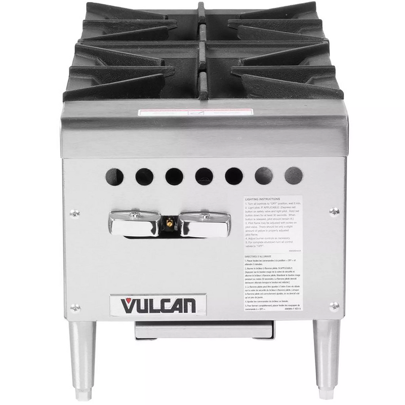 Vulcan VCRH12 Natural Gas/Propane 12" Open Burner - 2 Burners-Phoenix Food Equipment