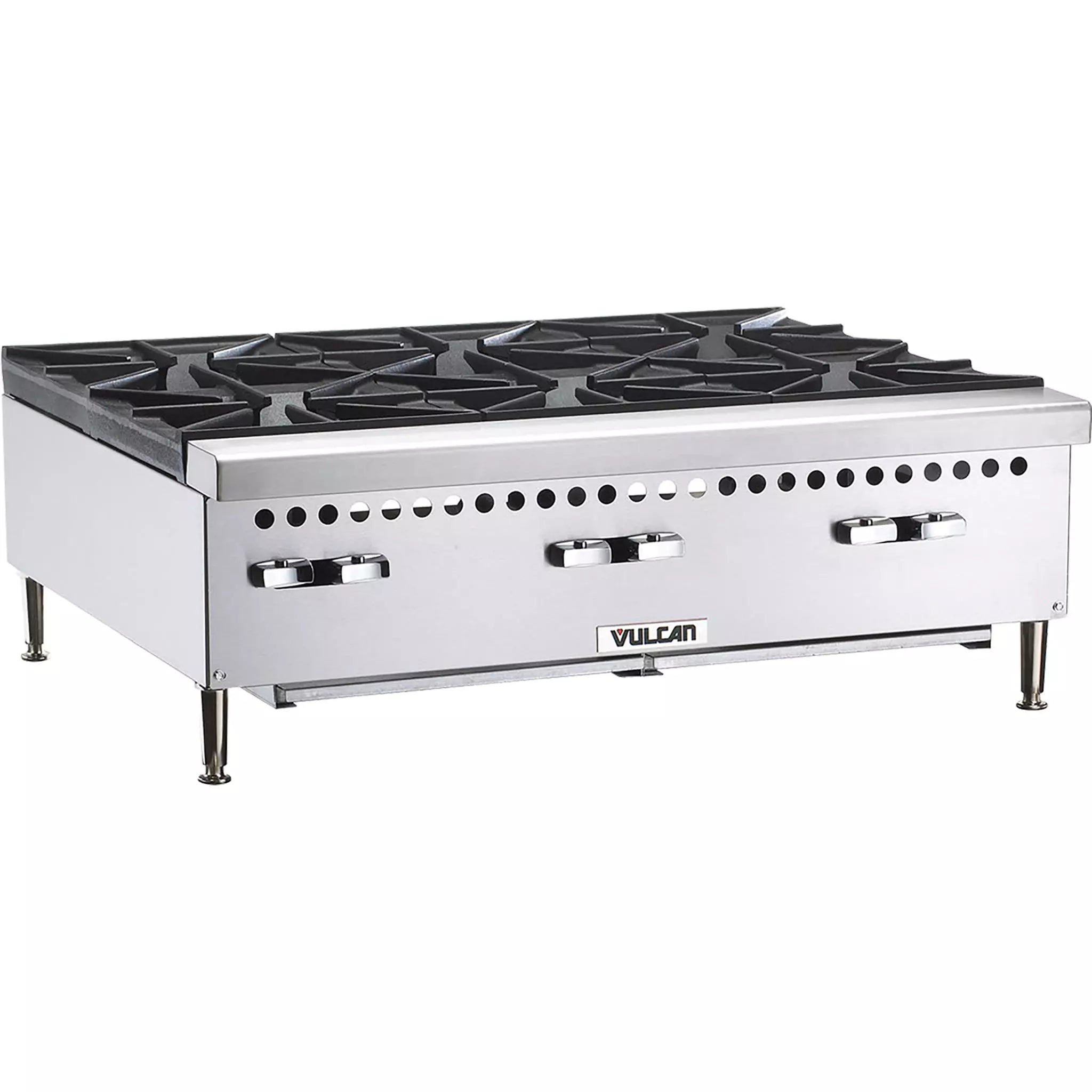 Vulcan VCRH36 Natural Gas/Propane 36" Open Burner - 6 Burners-Phoenix Food Equipment