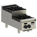 Vulcan VHP series gas step-up open burner, two burner stainless steel countertop unit with raised rear burner