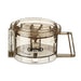 Waring WCG75 Pro Prep chopper grinder, amber tinted grind bowl accessory with handle, angled view