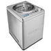 Waring WCIC25 countertop 2.5 quart ice cream maker, angled right view showing the clear lid and controls