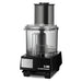 Waring WFP14S 3.5 quart food cutter and processor combo with black base and clear bowl, front view