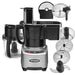 Waring WFP16SCD 4 quart combination food processor with continuous feed chute, dicing kit and discs shown