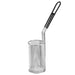Waring WPC100 electric pasta cooker accessory, round stainless steel mesh pasta basket with long black handle
