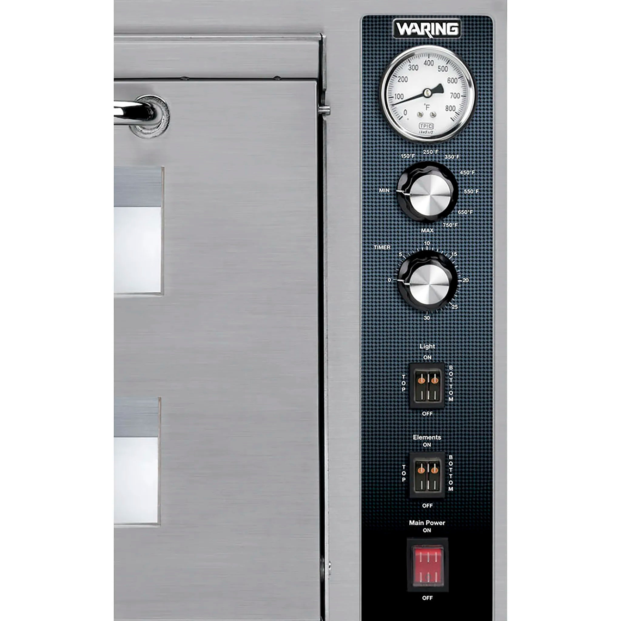 Waring WPO700 Heavy Duty Double Deck, Single Door Oven - 240V-Phoenix Food Equipment