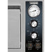 Waring WPO750 double deck double door oven, close-up of the upper deck temperature gauge and control knobs
