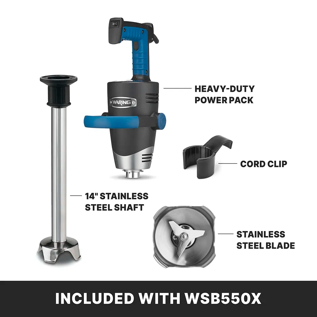 Waring WSB550X 14" Heavy-Duty Big Stik EvolutionX Immersion Blender-Phoenix Food Equipment