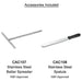 Waring WSC160X crepe maker included accessories, CAC107 stainless batter spreader and CAC108 stainless spatula