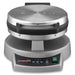 Waring WSC300 Xpress multipurpose cooktop with brushed stainless lid closed and digital control panel, front