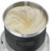 Waring WSG60 3 cup wet and dry spice grinder, close-up of the stainless steel bowl filled with a creamy paste