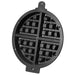 Waring WW180X single Belgian waffle maker, removable round black nonstick waffle plate shown on its own