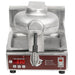 Wells BWB1SE-208V Belgian 7-inch waffle baker, front view with lid closed and maroon digital timer panel