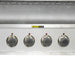 Wells MOD-400TDM four well drop-in hot food well, close-up of the front panel with four thermostat dials