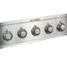 Wells MOD-500TDM five well drop-in hot food well, close-up of the control panel with five thermostat dials