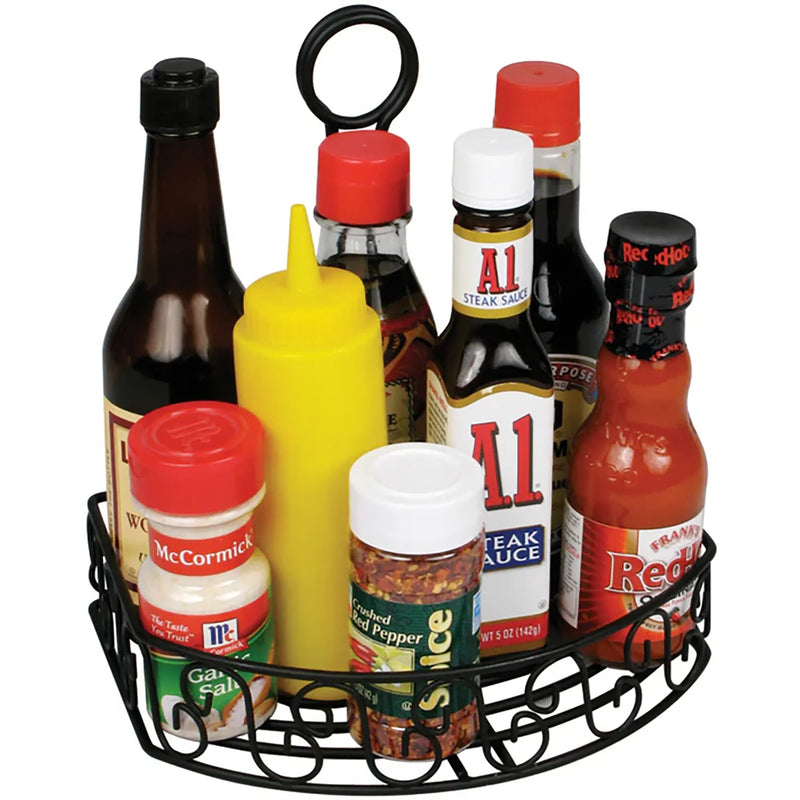 Winco 6" Flat-Back Wire Condiment Caddy-Phoenix Food Equipment