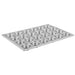 Winco aluminum muffin pan with 24 cups in four rows of six, larger size option shown at an angle
