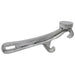 Winco aluminum pail opener, silver metal hand tool with hooked lever end for prying open bucket lids