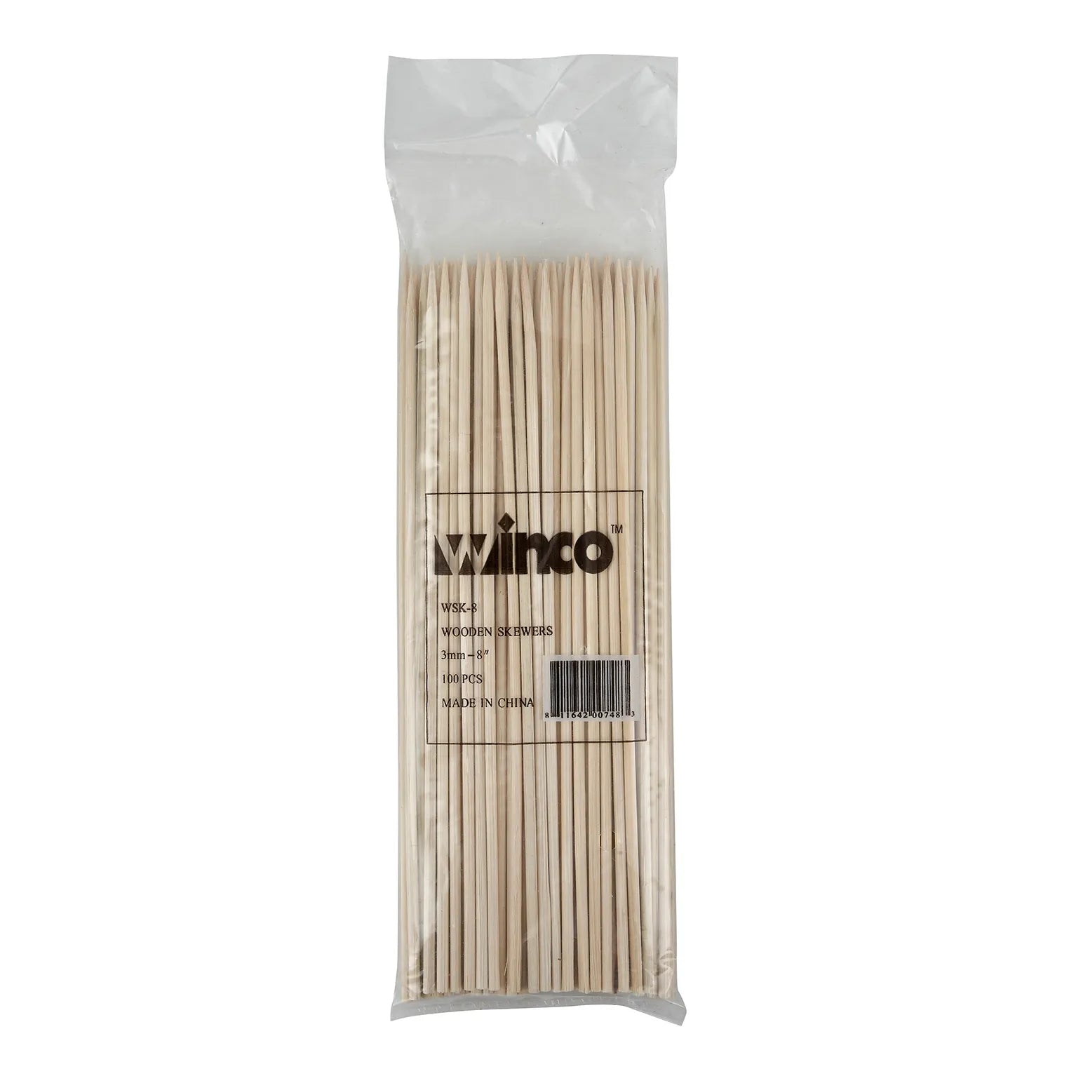 Winco Bamboo Skewers (Bag of 100) - Various Sizes-Phoenix Food Equipment