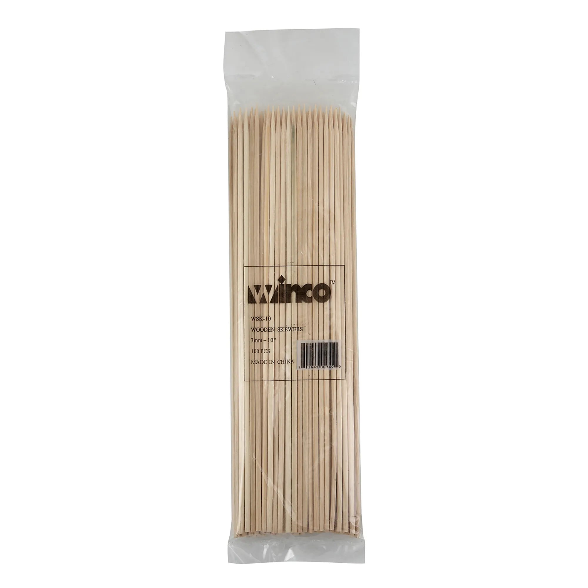 Winco Bamboo Skewers (Bag of 100) - Various Sizes-Phoenix Food Equipment