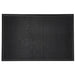 Winco bar service mat, black rubber rectangular spill mat with raised nub surface shown from above