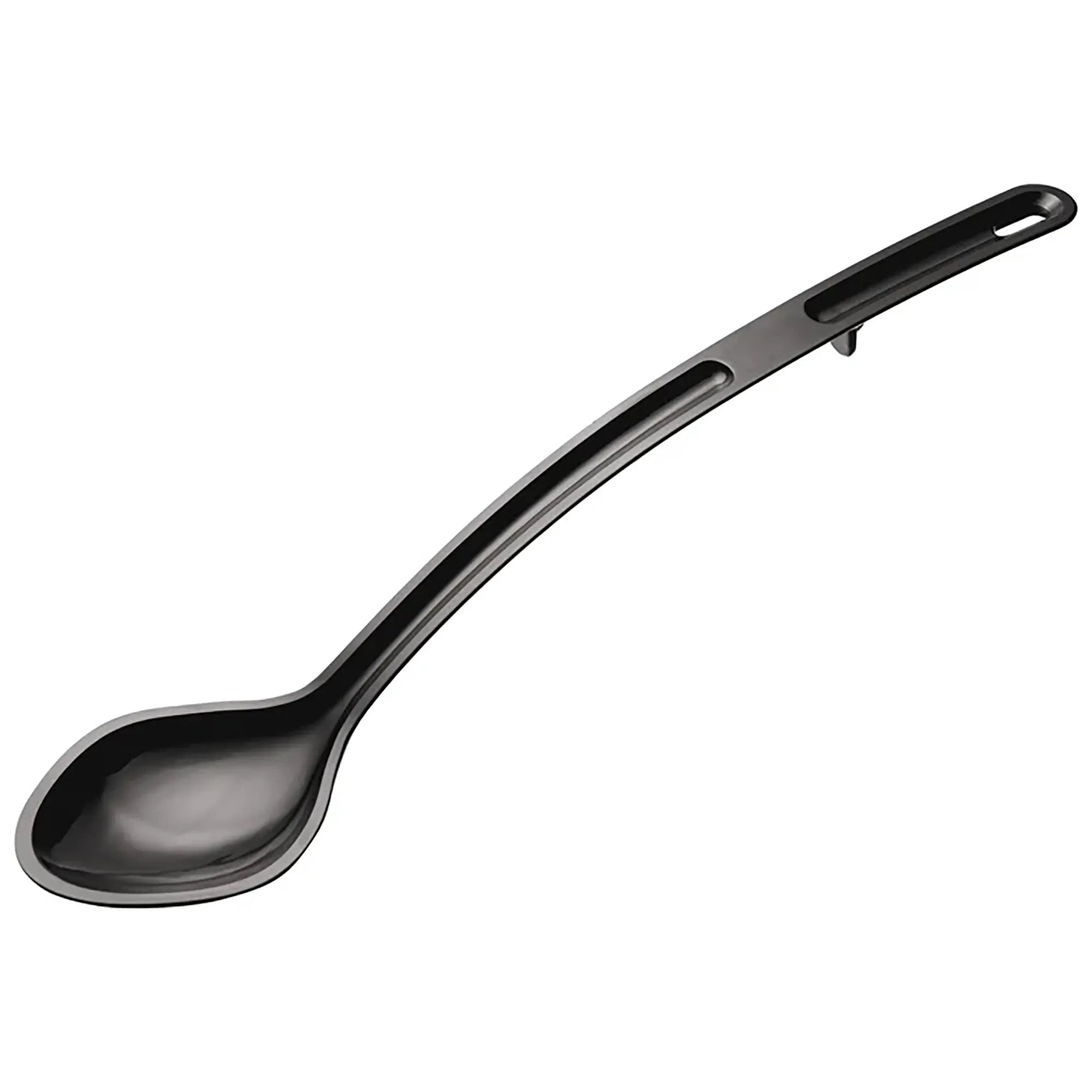 Winco CURV Black Dual Spout Serving Spoon - Various Sizes-Phoenix Food Equipment