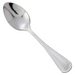 Winco Dots flatware tablespoon, large polished stainless steel serving spoon with dotted edge handle detail