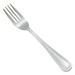 Winco Dots flatware salad fork, shorter stainless steel four-tine fork with dotted border handle, second fork style