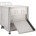 Winco ECT-300 Spectrum electric conveyor toaster, side view of the vented stainless housing and front tray