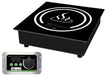 Winco EIDS-18C/EIDS-34 drop-in induction cooker, black glass top unit with separate remote control knob box