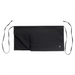 Winco four-way waist apron in black with long ties and fold-down pocket panel, shown laid flat