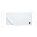 Winco four-way waist apron in white with long ties and fold-down pocket panel, shown laid flat
