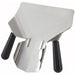 Winco French fry bagger, stainless steel fry scoop with two black handles for left or right hand use