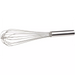 Winco stainless steel French whisk, medium length size option with narrow wire loops and sealed steel handle