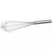 Winco stainless steel French whisk in a longer size option, elongated wire loops with a sealed tubular handle
