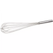 Winco stainless steel French whisk in a long size, extended wire loops with a straight polished steel handle
