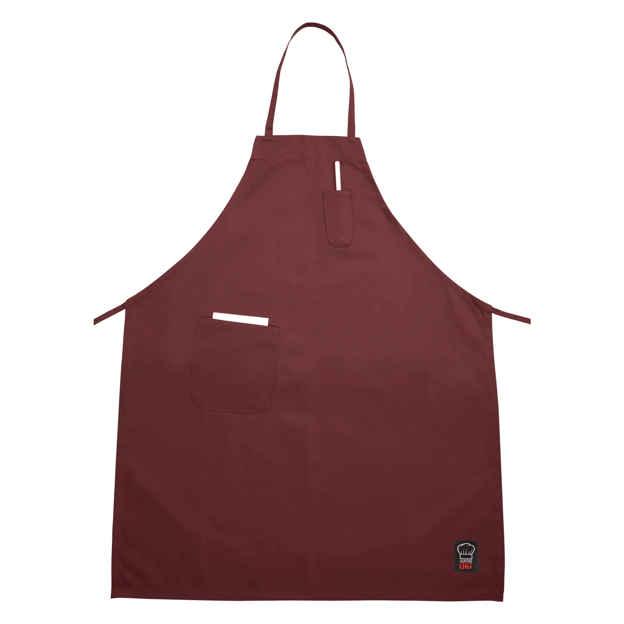 Winco Full-Length Bib Apron With Pockets - Various Colours-Phoenix Food Equipment