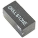 Winco grill brick for GBH-2, dark grey grill stone block with printed label, shown in its shrink-wrap packaging