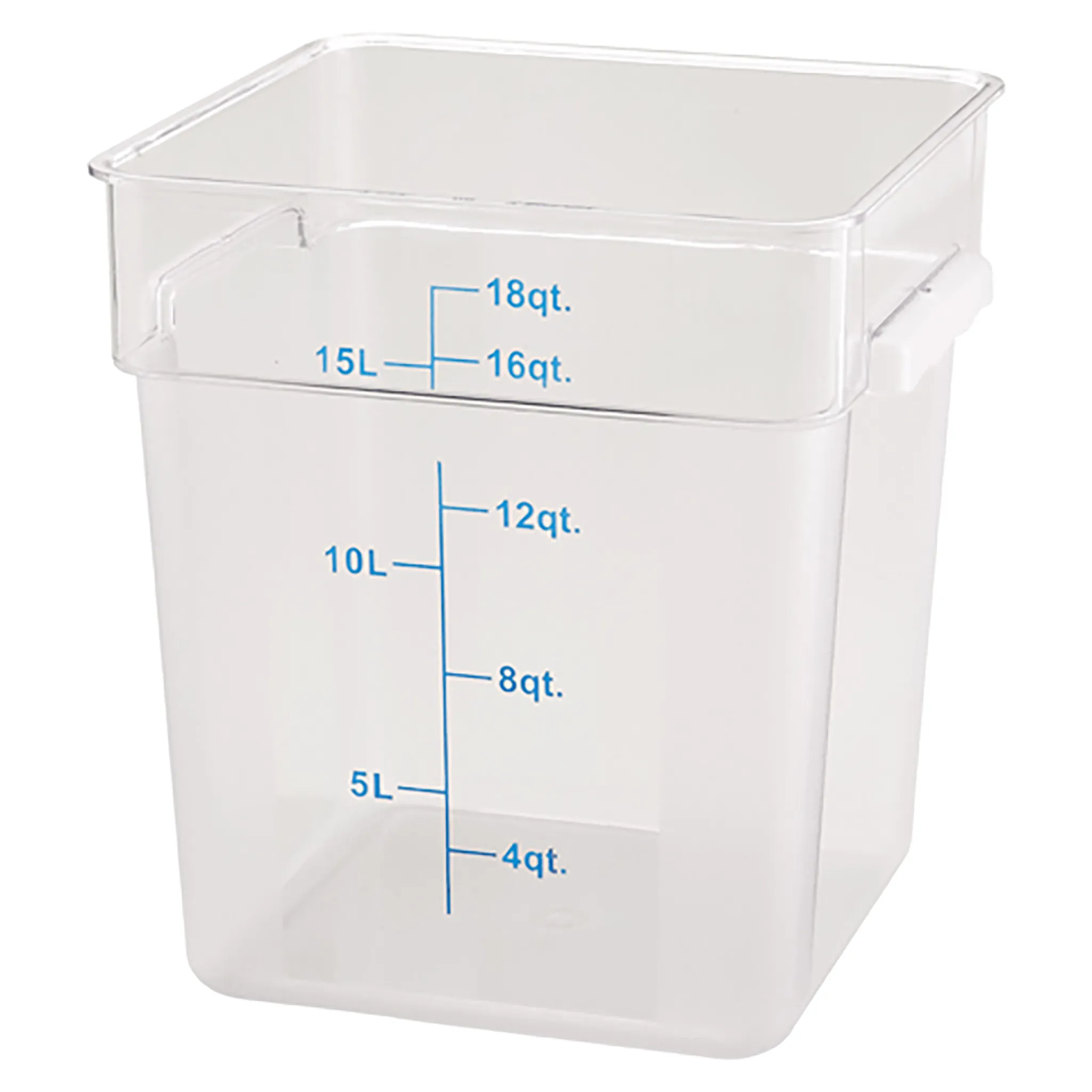 Winco PCSC Series Clear Polycarbonate Square Storage Container - Various Sizes-Phoenix Food Equipment