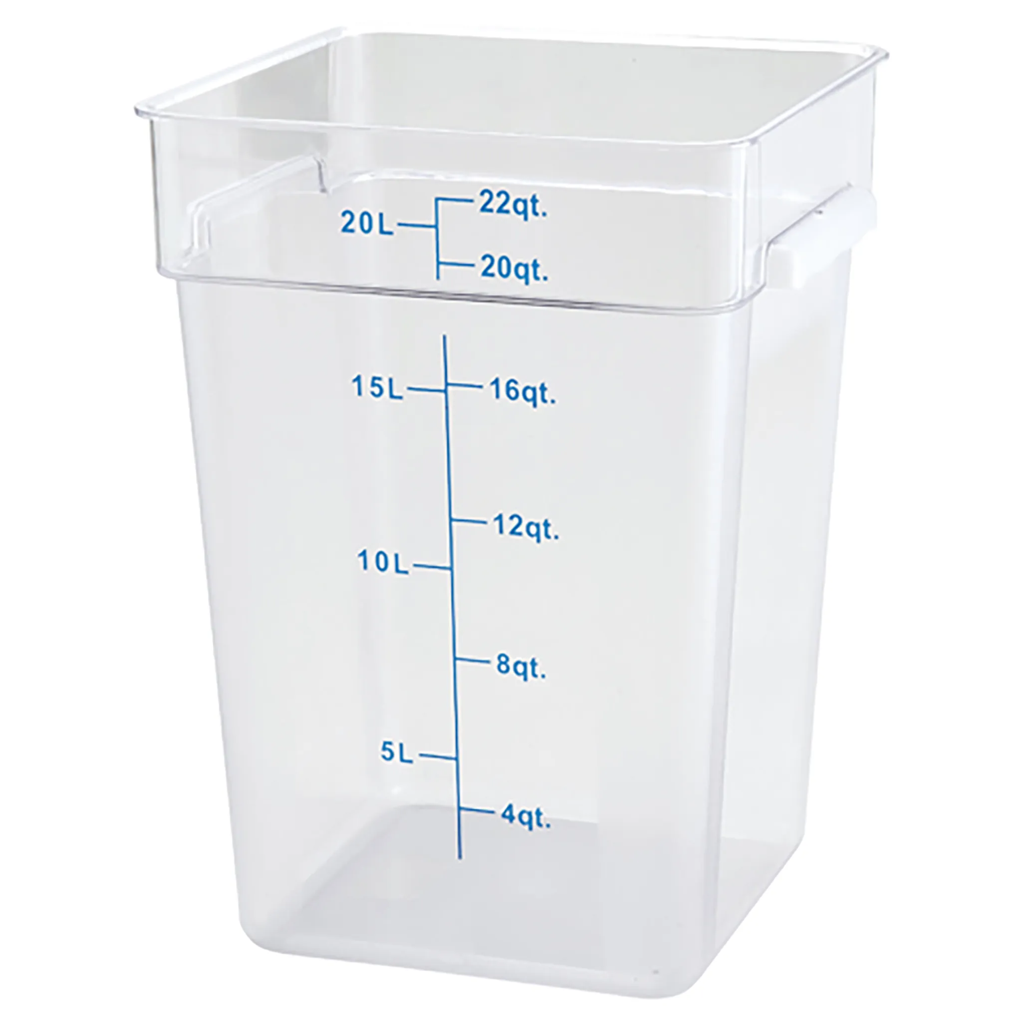 Winco PCSC Series Clear Polycarbonate Square Storage Container - Various Sizes-Phoenix Food Equipment