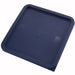 Winco PECC series coloured cover for square storage container in dark blue, angled top view