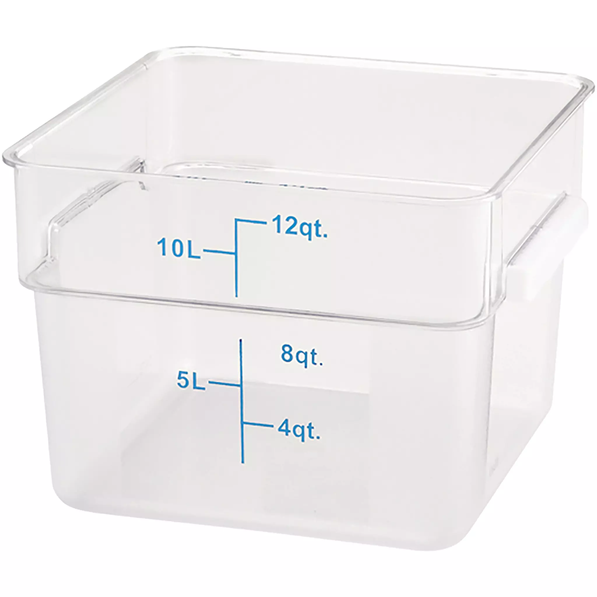 Winco PTSC Series Translucent Polypropylene Square Storage Container - Various Sizes-Phoenix Food Equipment