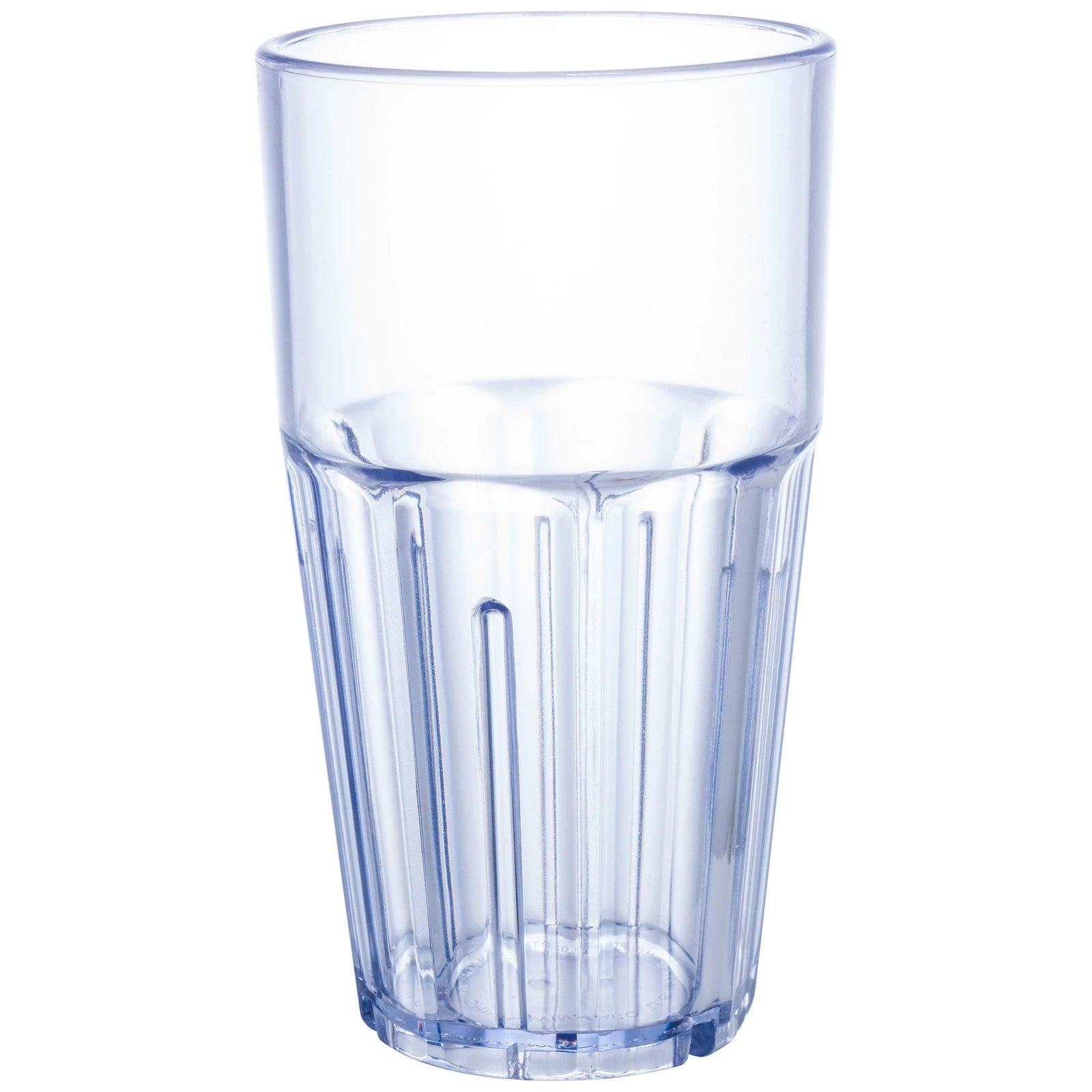 Winco PTSN-16 16 oz blue Havana plastic tumbler, break-resistant SAN, front view