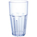 Winco PTSN-16 16 oz blue Havana plastic tumbler, break-resistant SAN, front view