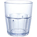 Winco PTSN-9 9 oz blue Havana plastic tumbler, break-resistant SAN, front view