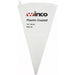 Winco plastic coated pastry bag, 16 inch / 40 cm PBC-16 size, white cone-shaped piping bag with hanging loop